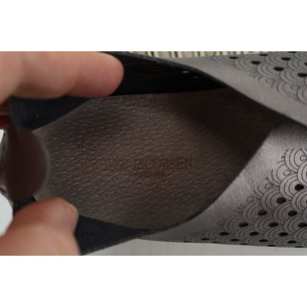 Ilse Jacobsen Women's Tulip Sneaker Size 40 10 Slip On Shoe Silver Perforated - Picture 10 of 12